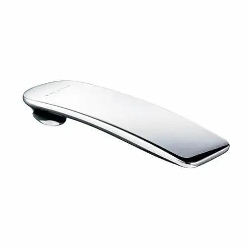 Hebel aus verchromtem Material von Kludi mit einer glatten, gebogenen Form und einem abschrägten Ende, geeignet als Ersatzteil für entsprechende Armaturen.
